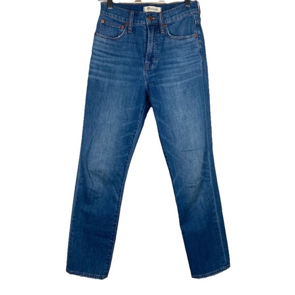 Madewell The Perfect Vintage Crop Mid Rise Jeans Size 25 Preppy Med Wash Classic - Picture 1 of 12